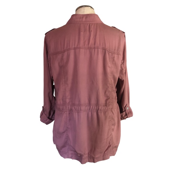 LOFT | Drawstring Utility Jacket Size 14 Dusty Pink - Picture 3 of 5